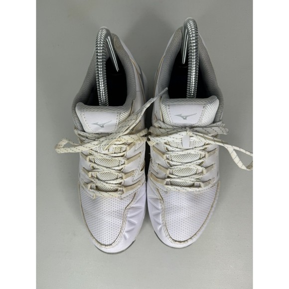 Mizuno Wave 9 Spike White Baseball Cleats Shoes Mens Size 7 - Picture 13 of 15